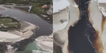 Inea investiga fenda na areia da Praia do Foguete