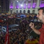 Marcelo Freixo atribui vitória de Lula à mobilização popular nas ruas do Rio 12 Marcelo Freixo na Cinelândia em ato pró-Lula