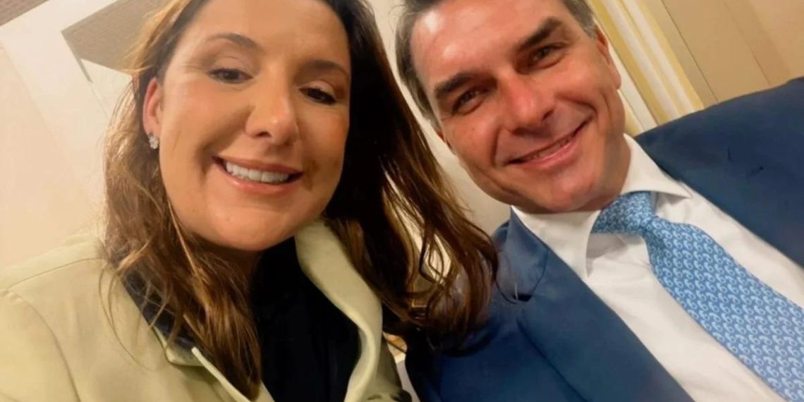 Dani Marques e Flávio Bolsonaro: coordenadora de economia da chapa derrotada à presidência foi indicada para a Secretaria de Fazenda do Rio