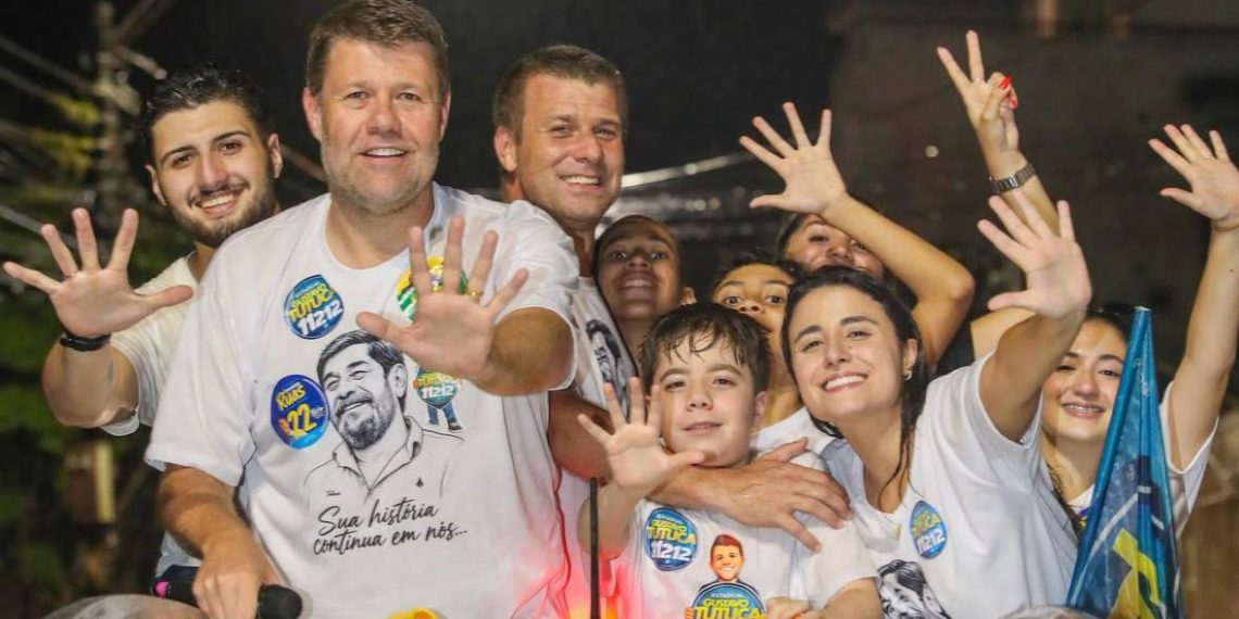 Gustavo Tutuca em campanha: agora, a disputa é outra, é pela presidência da Alerj