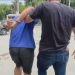 O acusado de assalto foi preso quando almoçava num bar em São Gonçalo