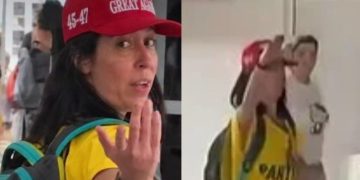 Erica Pinho foi flagrada fazendo saudação nazista em seção eleitoral de Botafogo no último domingo