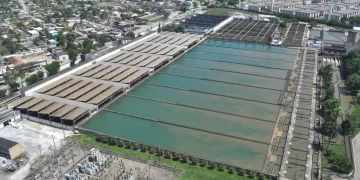 Estação de Tratamento de Água (ETA) Guandu, em Nova Iguaçu, na Baixada Fluminense. Foto: Divulgação/Cedae