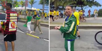 Empresário que acorrentou homem negro em ato de apoio a Flávio Bolsonaro é sócio de empresas que acumulam dívidas de mais de R$ 1 milhão 
