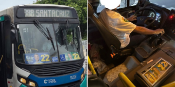 Vereadora denuncia ônibus municipal circulando com adesivos de campanha de Flávio Bolsonaro em Santa Cruz