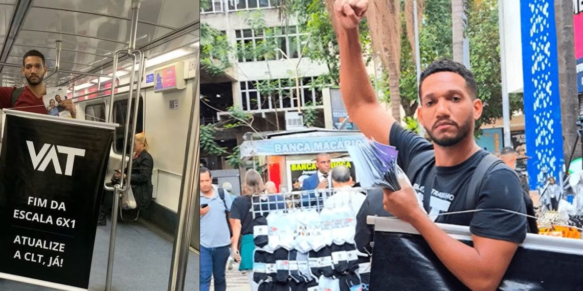 'Pai' do fim da escala 6x1, deputado eleito Rick Azevedo chora após aprovação: 'Vocês ouviram o grito de socorro de um balconista de farmácia' 51 O deputado eleito Rick Azevedo começou a lutar nas ruas pelo fim da escala 6x1 e finalmente viu o projeto ser aprovado no Senado