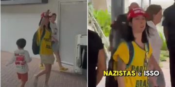 Mulher faz saudação nazista ao sair de votação em colégio em Botafogo e é denunciada por homem judeu; veja vídeo
