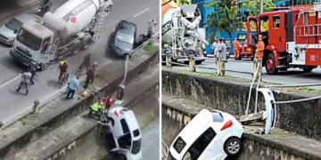 Carro no Rio Maracanã