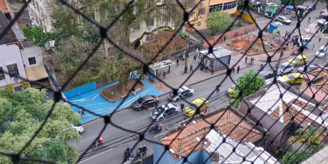 Imagens de tiroteio em Botafogo